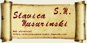 Slavica Mušurinski vizit kartica